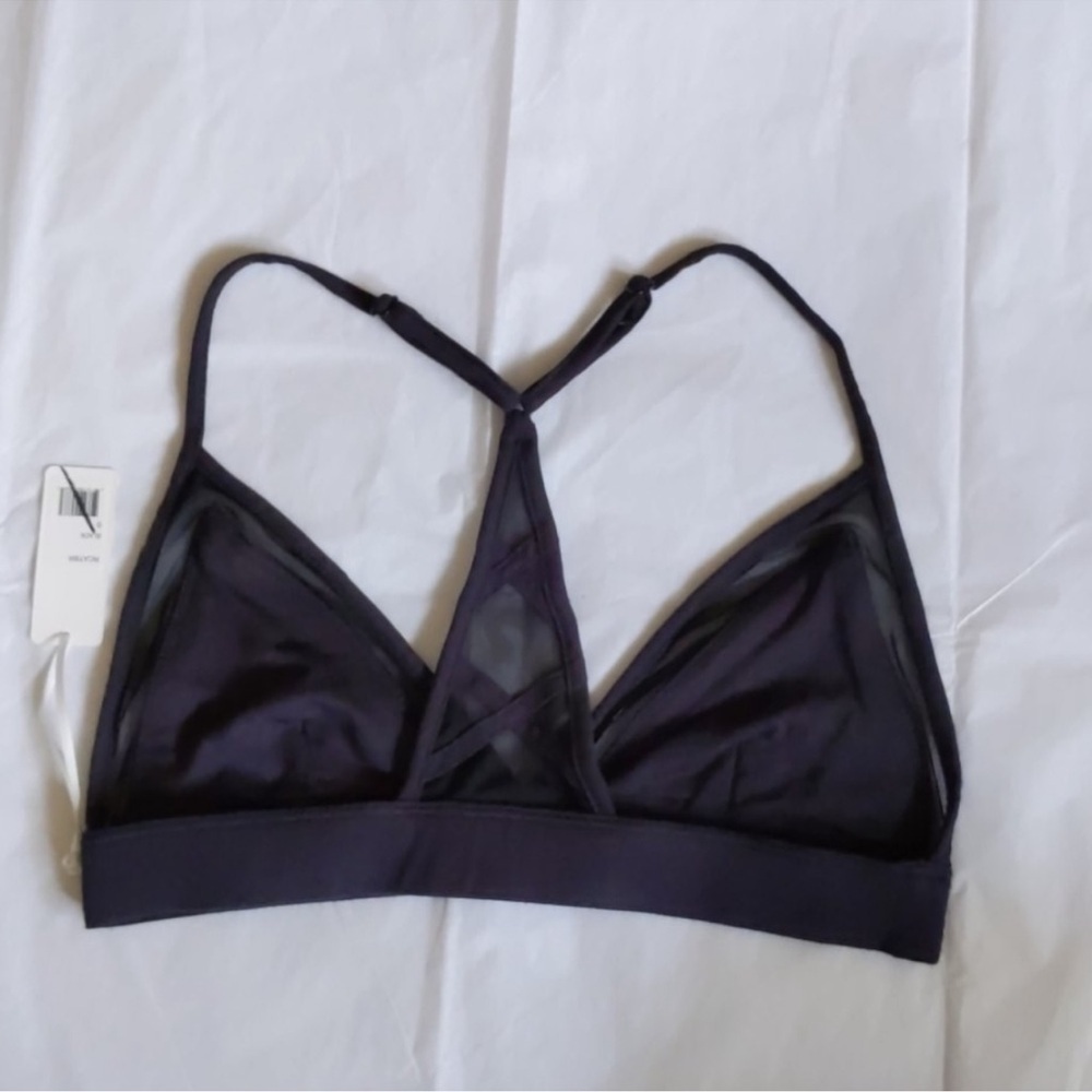 🆕 NWOT P.J. Salvage racerback blk bra sz S - Picture 2 of 4